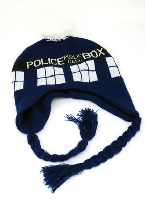 Download Doctor Who Tardis Knit Blue Pom Pom Beanie Cap Winter Hat ...