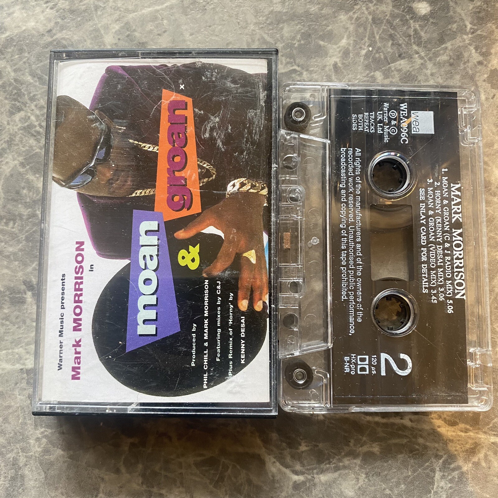MARK MORRISON Moan and Groan CASSETTE UK Warner Music 1997 3 Track C&j Radio