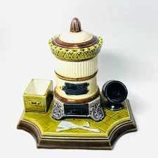 Vintage Majolica Smoking Stand EXCELLENT
