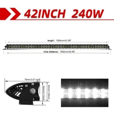 Dual Row 8"14"22"32"42"52" Led Light Bar Spot Work Driving Offroad SUV ATV 4WD