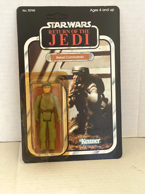 Star Wars, Kenner Vintage, ROTJ,  Rebel Commando, 77card Back, UN punched. NOS.
