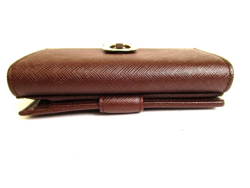 Auth Salvatore Ferragamo Gancini Dark Brown Leather Bifold Wallet #9578 image 6
