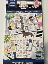 3 Happy Planner sticker books: Illustration , Household, Essential Planning