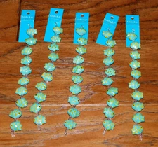 LOT of 5 Hildie & Jo Blue Green Ceramic Fish Bead Strands 20mm Jewelry Crafts