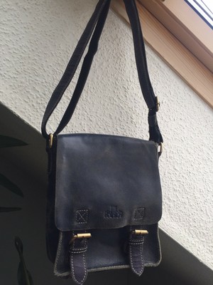 Rowallan Herren Tasche Ledertasche Umhängetasche dunkelblau Leder Weihnachten