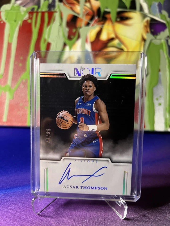 2024 Panini Noir Ausar Thompson Auto Color /99 Pistons - Image 3 of 3