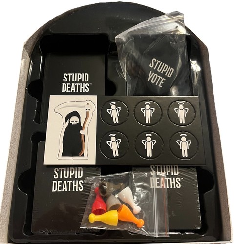 Stupid Deaths The Frightfully Funny Game Board Opened Never Used COMPLETE Game - Picture 3 of 9