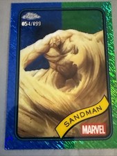 SANDMAN 2025 Topps Chrome Marvel Blue & Green Shimmer Refractor #91 #’d /199