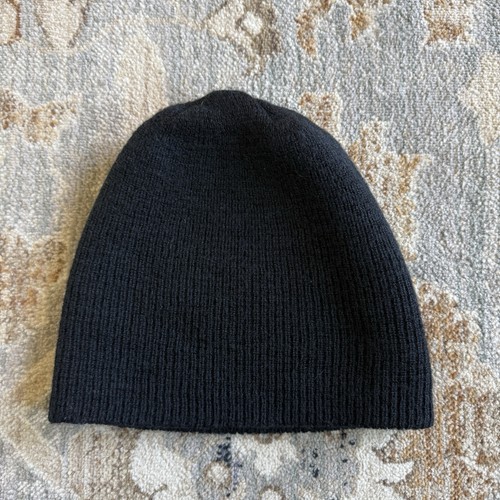Vintage 90s US Navy Wool Knit Watch Cap Hat Dark Blue USA Beanie Ribbed USN