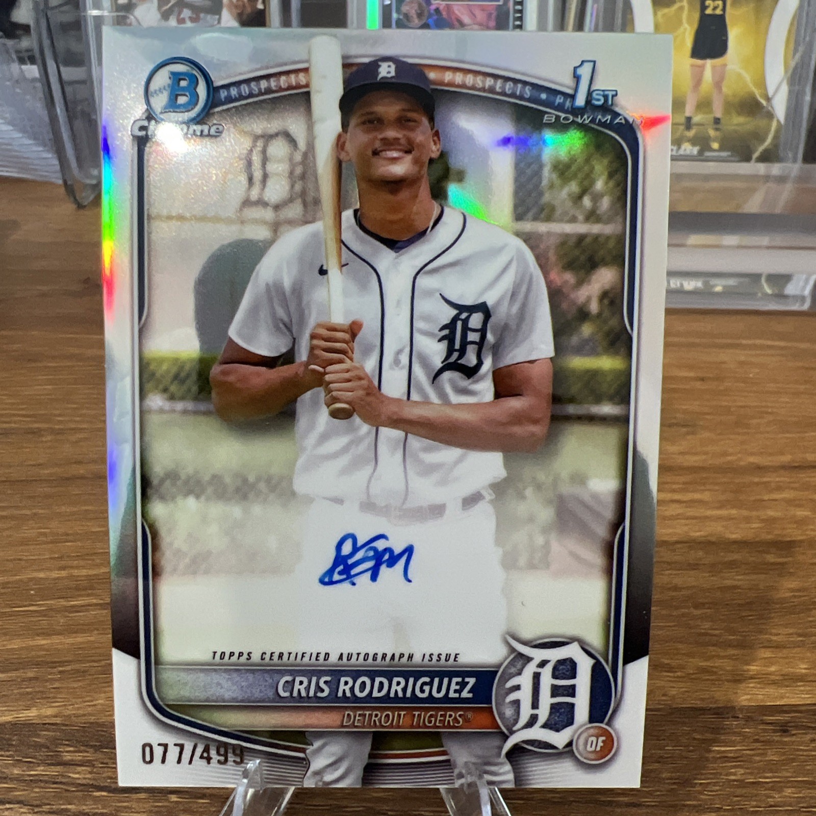 2025 Bowman Chrome 1st Cris Rodriguez Auto Refractor /499 #CPA-CR