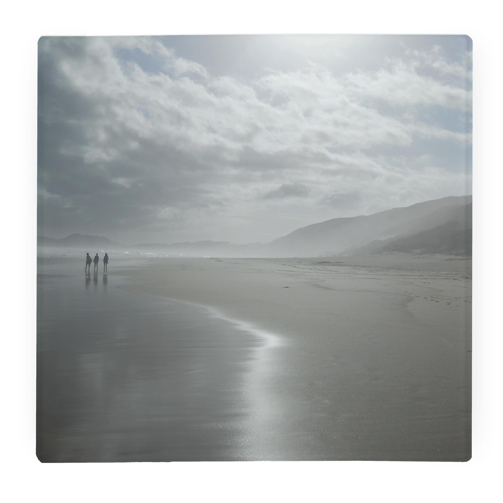 Ocean Mist Square Glass Worktop Protector/Trivet - Coastal Kitchen Gifts