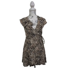 Free People French Quarter Mini Dress Flutter Sleeve Size XS