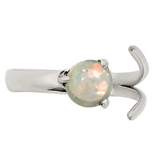 Adjustable - Natural Ethiopian Opal 925 Sterling Silver Ring s.8 Jewelry R-1176