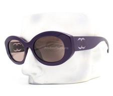 Chanel Sunglasses ch5528A 1758/53 Midnight Purple Transparent CC Logo w/case NWT