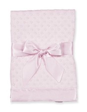 Bearington Collection Pink Satin Baby Security Lovey Blanket - 28.5 x 28.5