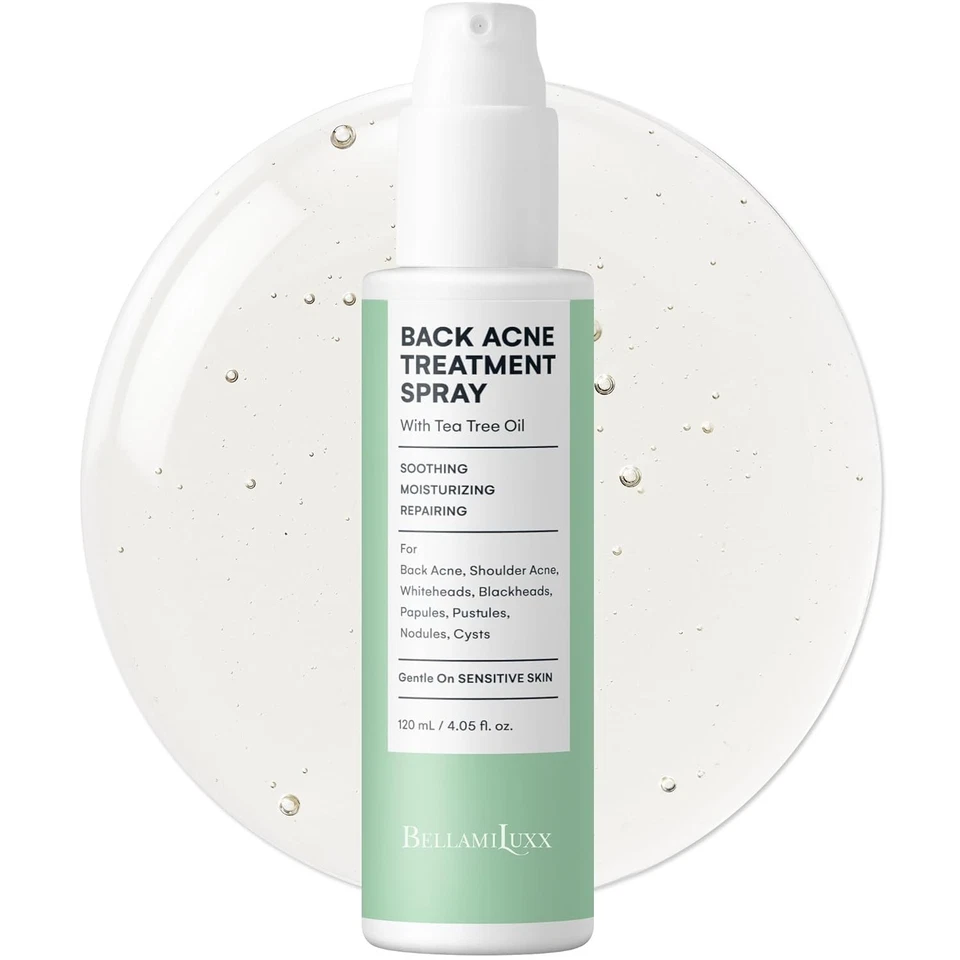 Back & Body Acne Spray – 2% Salicylic Acid + Tea Tree Oil Clear Skin Treatment - Image 2 of 4