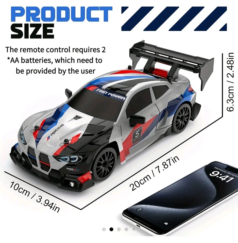 Auto telecomandata 1:24 4WD Drift ad alta velocità mod. RC velocità 20 km/h - Immagine 4 di 4