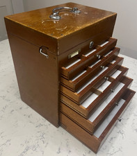 Antique Wooden Travelling Dental Equipment Box