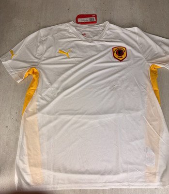 (B23) Puma Gr. L Fußball Trikot Angola F.A.F. Kurzarm Weiß Herren NEU OVP