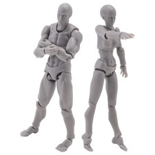 Körperpuppe, Künstlerpuppe Blockkopf gelenkige Schaufensterpuppe Zeichnung Figuren4332