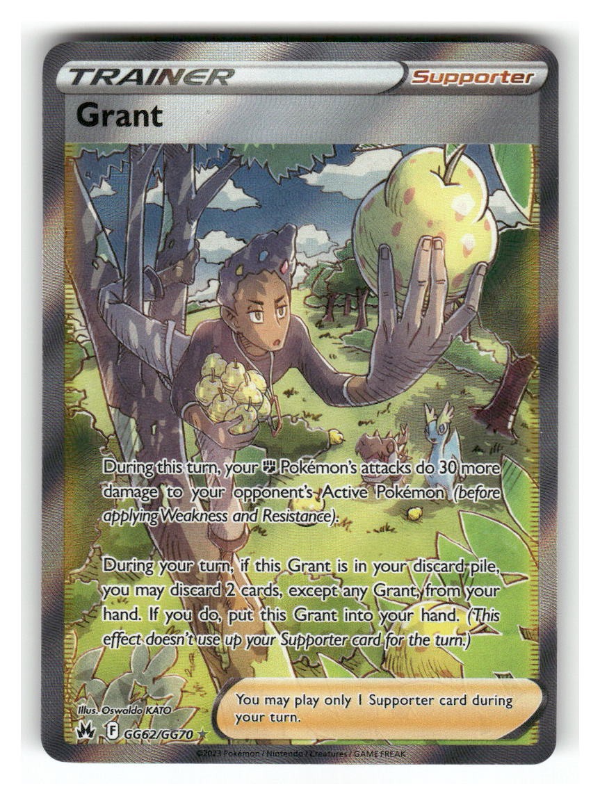 Grant GG62/GG70 Ultra Rare Crown Zenith Galarian Gallery Pokemon Holo Near Mint