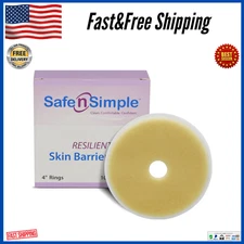 Safe n' Simple Resilient Skin Barrier Ring - 4" - 4 Inch (Pack of 10) Comfortabl