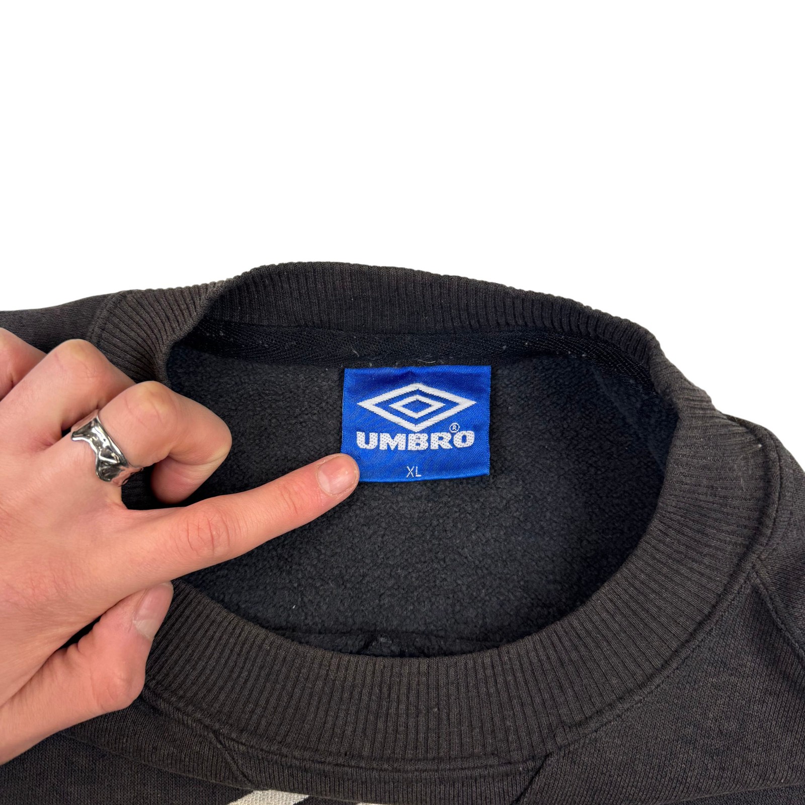 Umbro Men's Extra Large Double Sided Original Training Sweatshirt Black image 7
