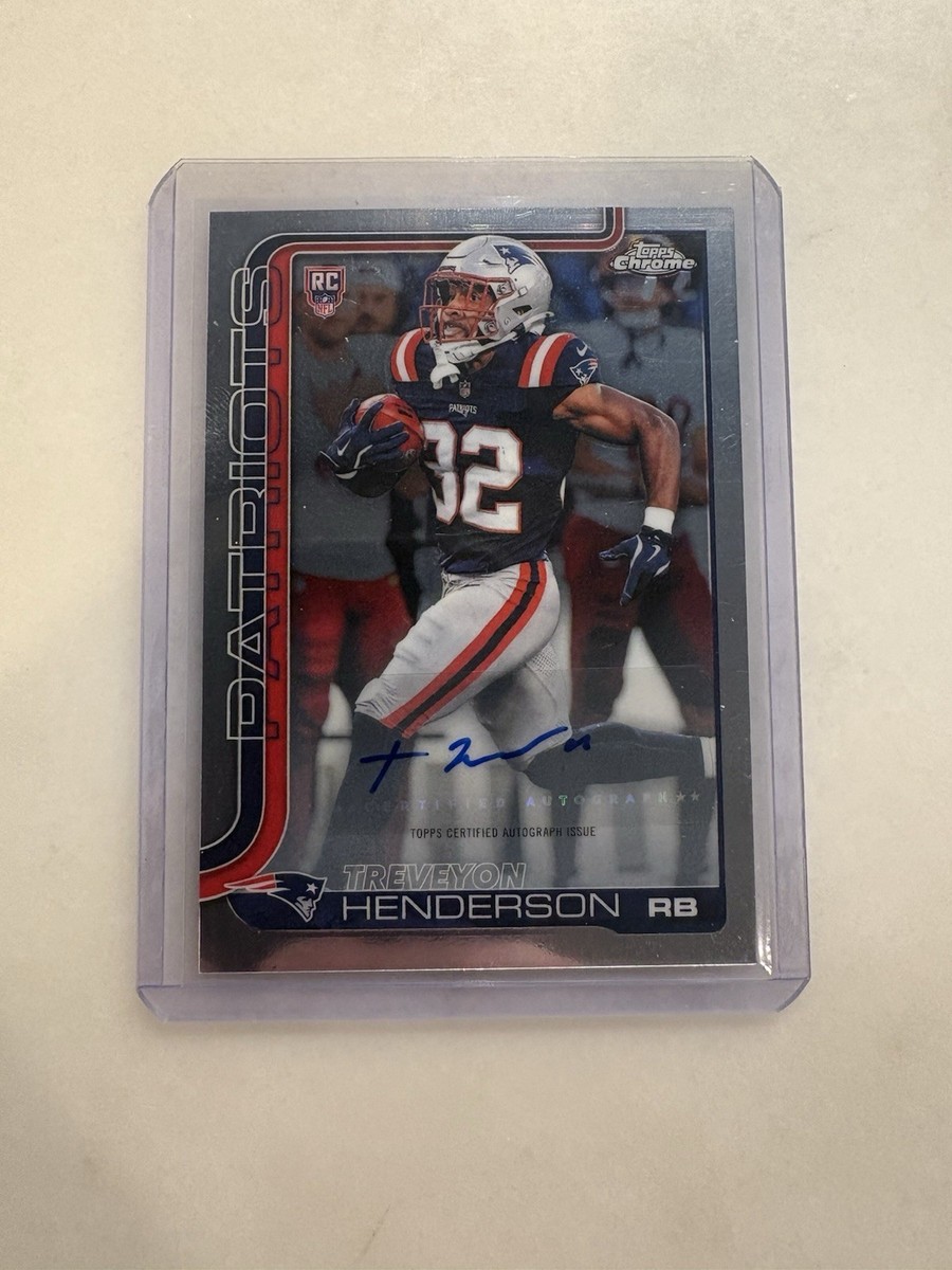 Topps Chrome 2025 Football Treveyon Henderson Rookie Auto | eBay