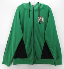 Boston Celtics Jacket Men Large Green NBA Basketball UNK Fleece Lined Hoodie