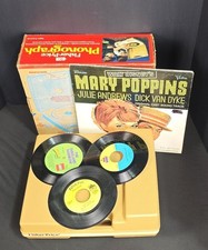 VTG Fisher Price 1978 Record Player 825 w/ Box 4 Records Tested New Needle