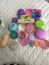 Lot Assorted Squishy Fidget Toys, Multicolor Rubber Stress Relievers