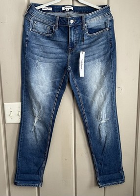 Vigoss Women s Thompson Tomboy Jeans Midrise Size 31 Distressed