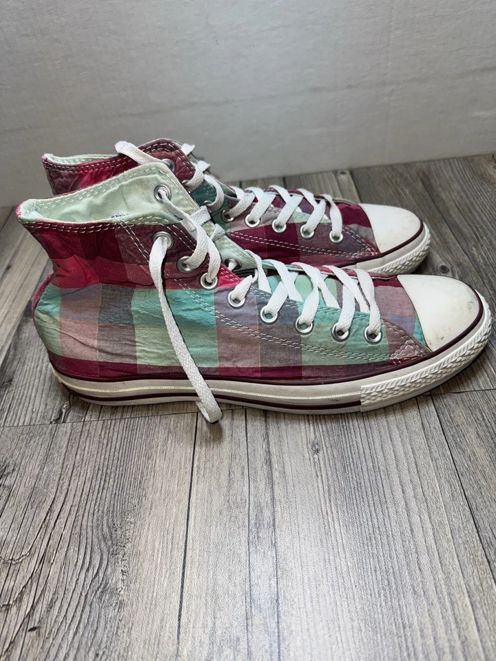 Converse Chuck Taylor все звезды Hi верхний разноцветный клетку кроссовки размер 9 M 11 W - Изображение 3 из 4