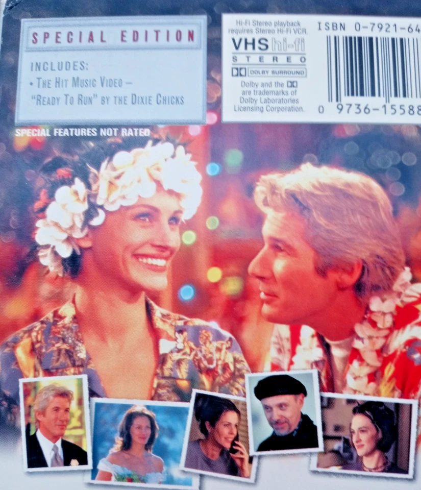 Runaway Bride Vintage 1999 Julia Roberts & Richard Gere Run Time 116 Min. PG Foto 4 de 4