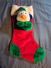 Christmas Snowman 3d 20" Stocking