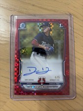 2026 Bowman Chrome 1st Dasan Hill Autograph Red Refractor /5 Twins Just Pulled!