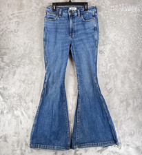 Wrangler Retro Women  s High Rise Flare Jeans 30x32 Medium Wash Western Bell Bott