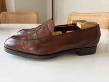 Edward Green Penny Loafers Dark Brown Calf Leather UK 8.5