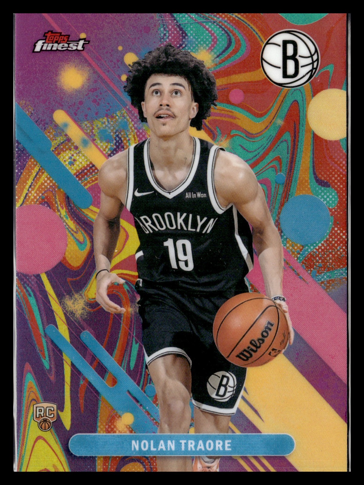 Nolan Traore 2025-26 Topps Finest Rookie #19 Oil Spill Variation Nets RC A1