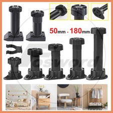 Kitchen Cabinet Plinth Feet Legs Black Carcase Unit Base Plastic Adjustable Legs