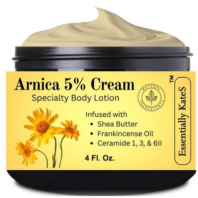 Essentially KateS Arnica 5% Cream Lotion 4 Fl Oz   Frankincense Oil, Shea But...