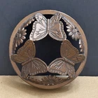 Yankee Candle BUTTERFLIES Illuma-Lid Large Jar CANDLE TOPPER LID Bronze