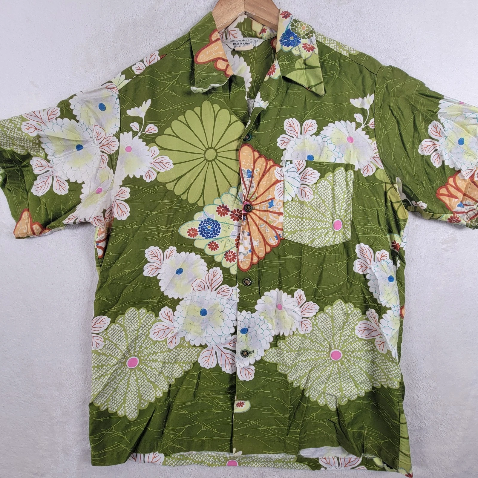 Hawaiian Fashion Men's Island Style Hawaiian Resort Casual Button Up Shirt