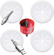 4 Pack TV Cord Hider for Wall Mounted TV, 2-3/8" 60Mm Hole Wire Hider in Wall C
