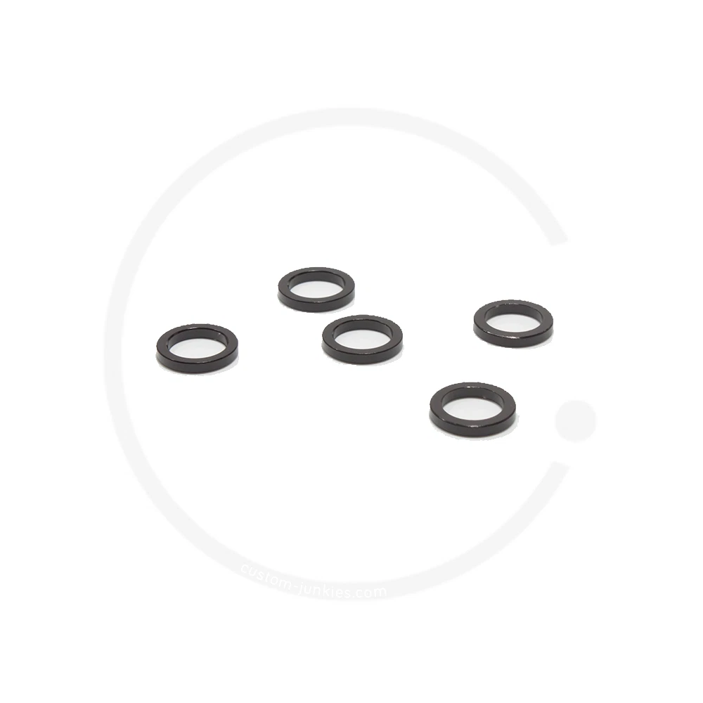 TRUVATIV Kettenblatt Distanzscheiben Spacer 2mm Alu schwarz | 5 Stück