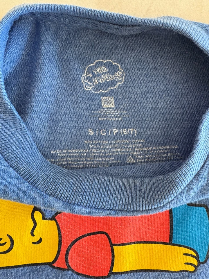 Camiseta Los Simpson Bart Simpson “Whatever” Azul Gráfico Niños Pequeña 6/7 Divertida Foto 4 de 4