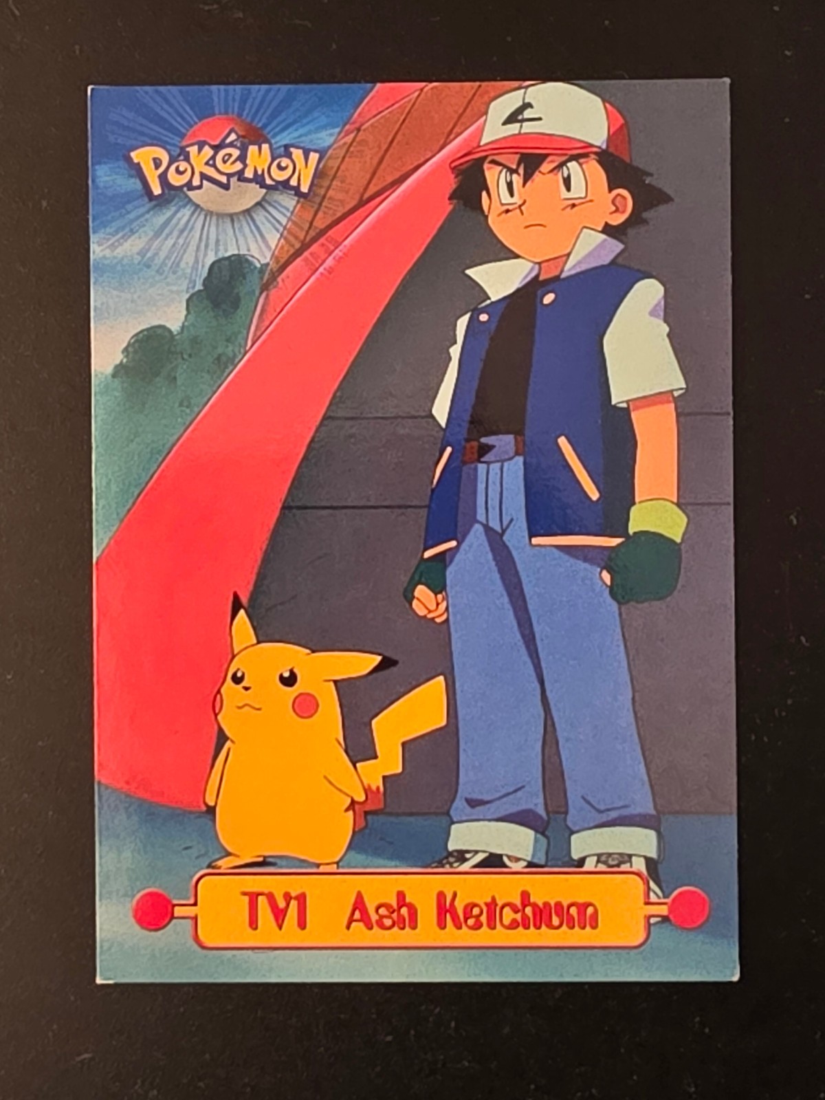 1999 Topps Pokémon 1st Printing TV1 Ash Ketchum Vintage Card LP