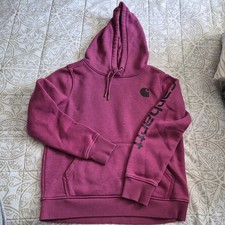 Authentic Carhartt Clarksburg Hoodie   Women's Size S   Berry/black