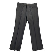 Vintage Wrangler Wrancher Pants Men  s 35x29 Dark Navy Polyester Dress Jeans