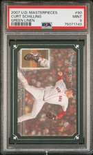 2007 UD MASTERPIECES GREEN LINEN #90 CURT SCHILLING PSA 9